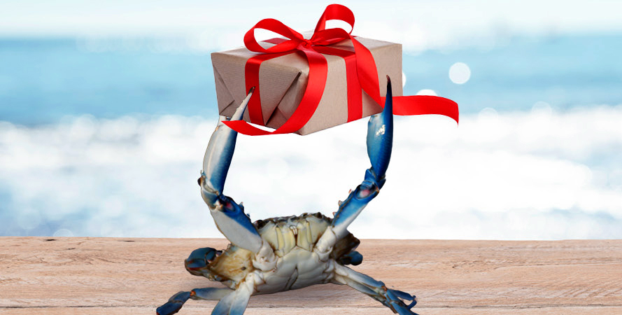 Giving Catalog Holiday Image (crab w/ gift) 1171x593