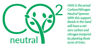 HASI is the proud Carbon/Nitrogen Neutral Sponsor. With this support, Bands in the Sand will have a net zero carbon and nitrogen footprint by planting three acres of trees.